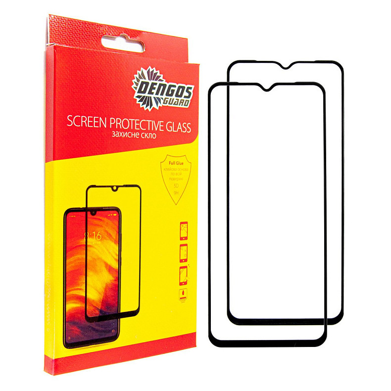 Захисне скло Dengos Samsung Galaxy A15 4G SM-A155 Black Full Glue (DG-TG2P-11) 2шт
