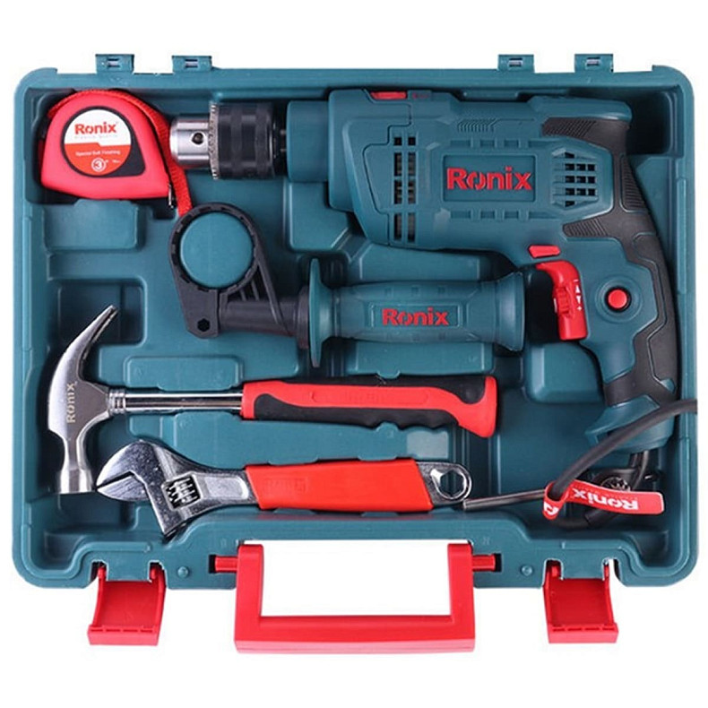 Набор инструментов Ronix с ударной дрелью 650Вт (RS-0001)