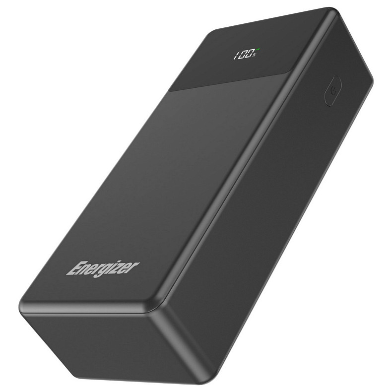 Універсальна мобільна батарея Energizer 27000 mAh 65W PD,QC3.0 USB-А, 2хUSB-C, Micro-USB, LCD display, Black