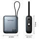 УМБ Vention 10000mAh 35W 3A PD,Fast Charging,1хType-C IN/OUT,Built-in USB-C Cable,LED Display,Gray