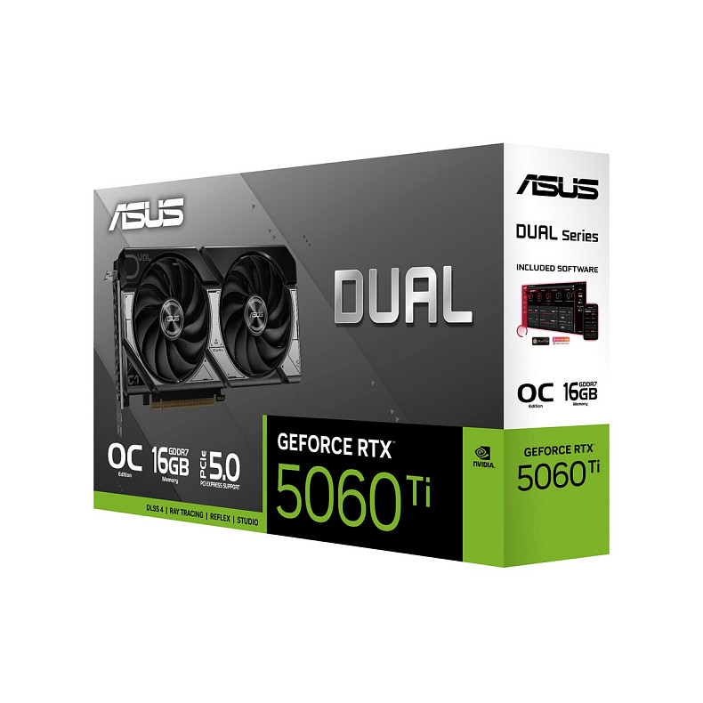 Видеокарта Asus Dual OC GF RTX 5060 Ti 16GB GDDR7 (DUAL-RTX5060TI-O16G)