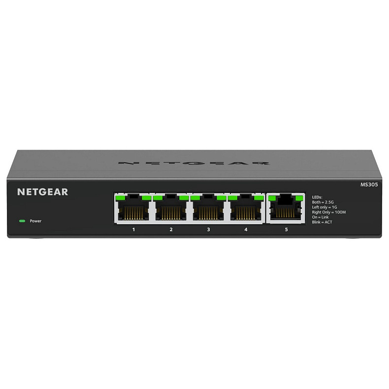 Коммутатор NETGEAR MS305, 5x2, 5GE, неуправляемый