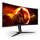 Монiтор AOC 34" CU34G2XP/BK 21:9 VA Curved WQHD 180Hz HDMI DP USB Height Black/Red