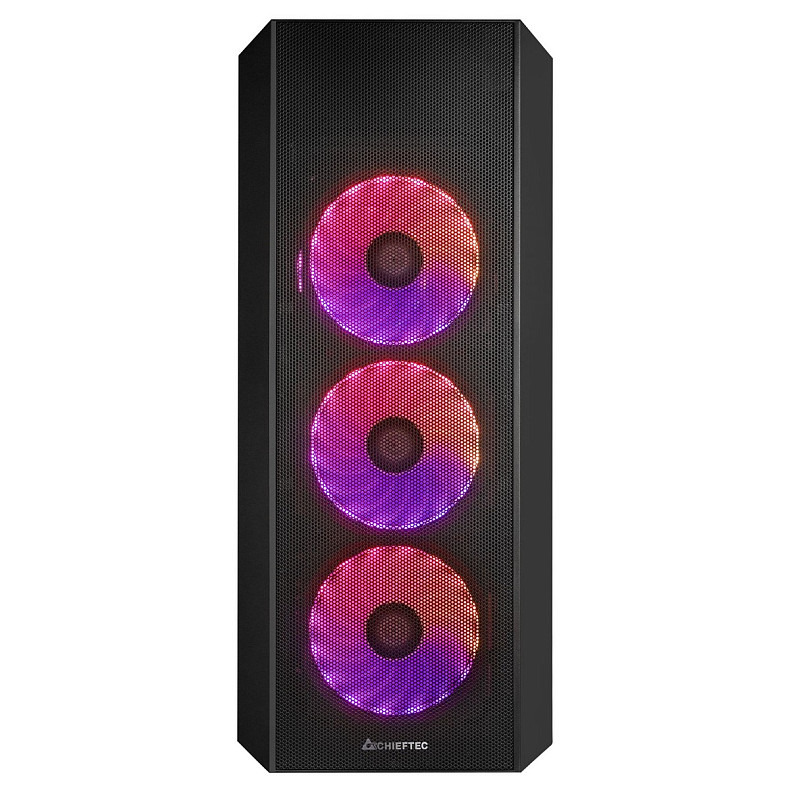 Корпус Chieftec SCORPION 4 GL-04B-UC-OP 4x120mm A-RGB, USB-C, ATX, без БЖ, Black