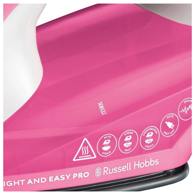 Утюг RUSSELL HOBBS 26461-56 Light & Easy Pro Iron белый+розовый