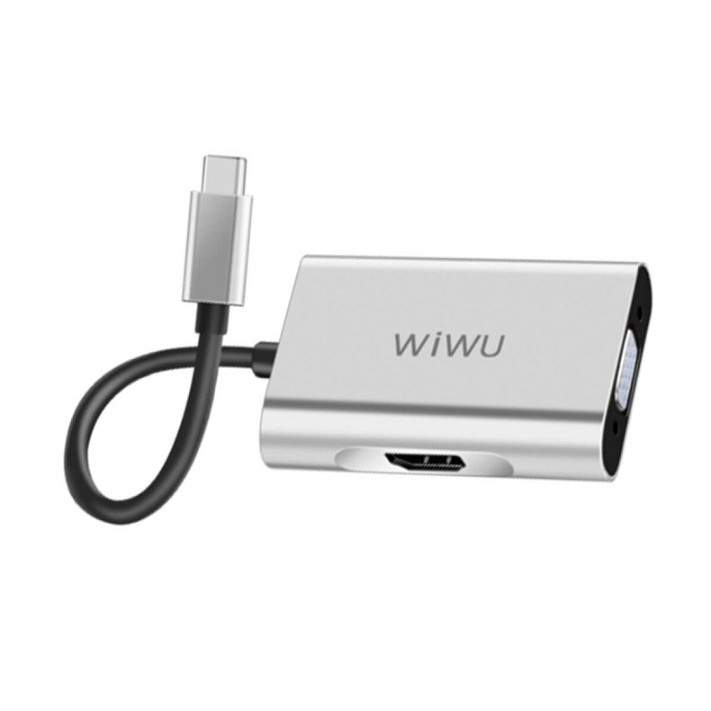 Адаптер WIWU Adapter Apollo A20VH USB-C to HDMI+VGA Silver