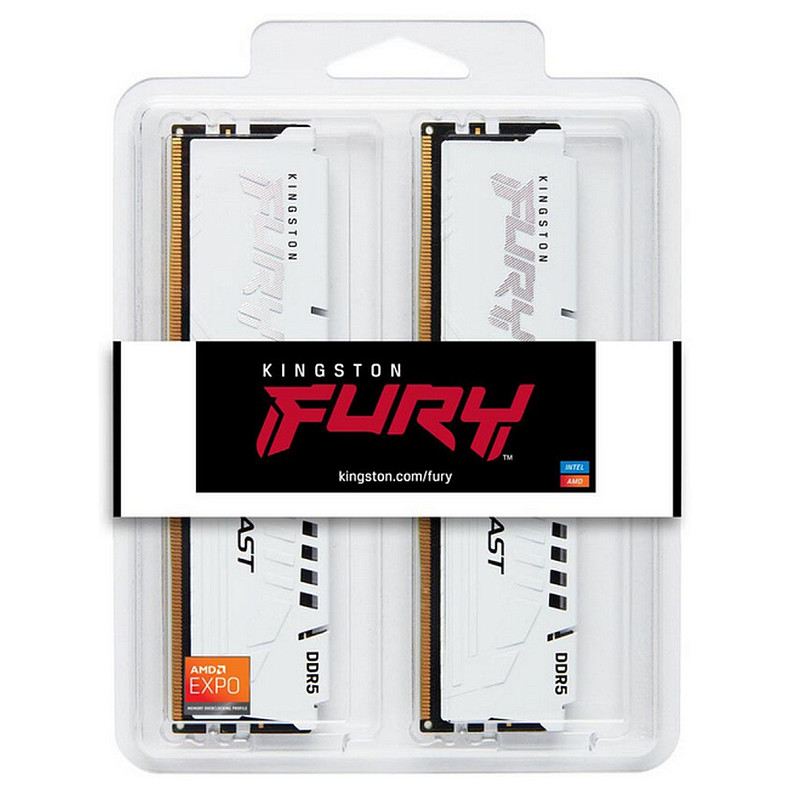 ОЗП DDR5 2х16GB/6400 Kingston Fury Beast White (KF564C32BWEK2-32)