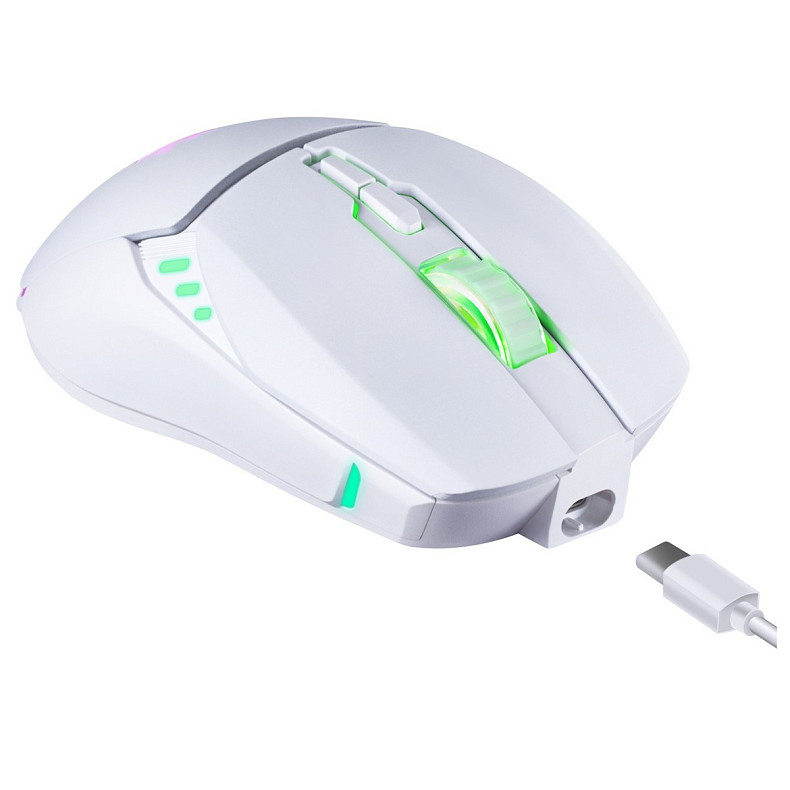 Мишка Defender Stix GM-009, бездротова, 7кн. 3200 dpi, 500 мАh, біла