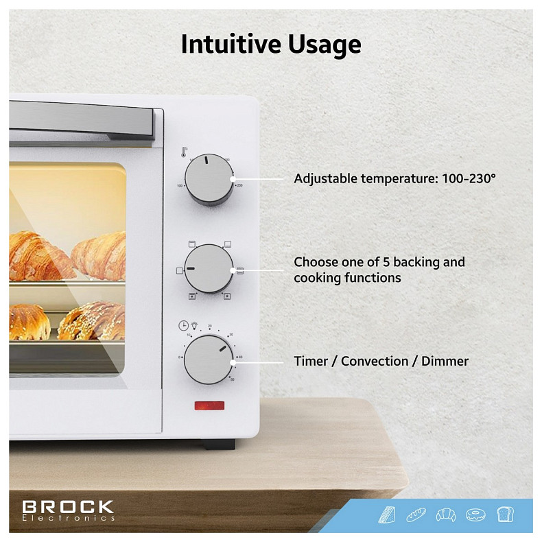 Электрическая печь BROCK TO 3001 WH