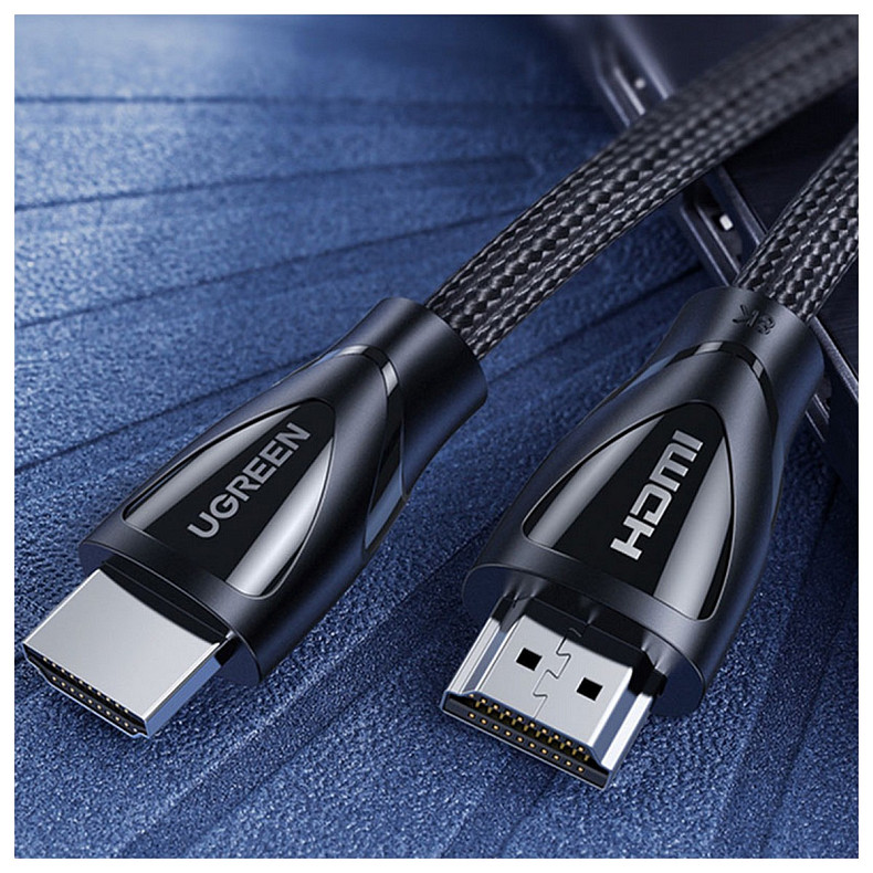 Кабель HDMI M - M, 3.0 м, V2.1 With Braid 8K@60Hz/4K@120Hz, HD140 UGREEN Чорний