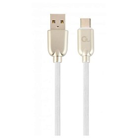 Кабель Cablexpert (CC-USB2R-AMCM-2M-W) USB 2.0 A - USB Type-C, премиум, 2м, белый