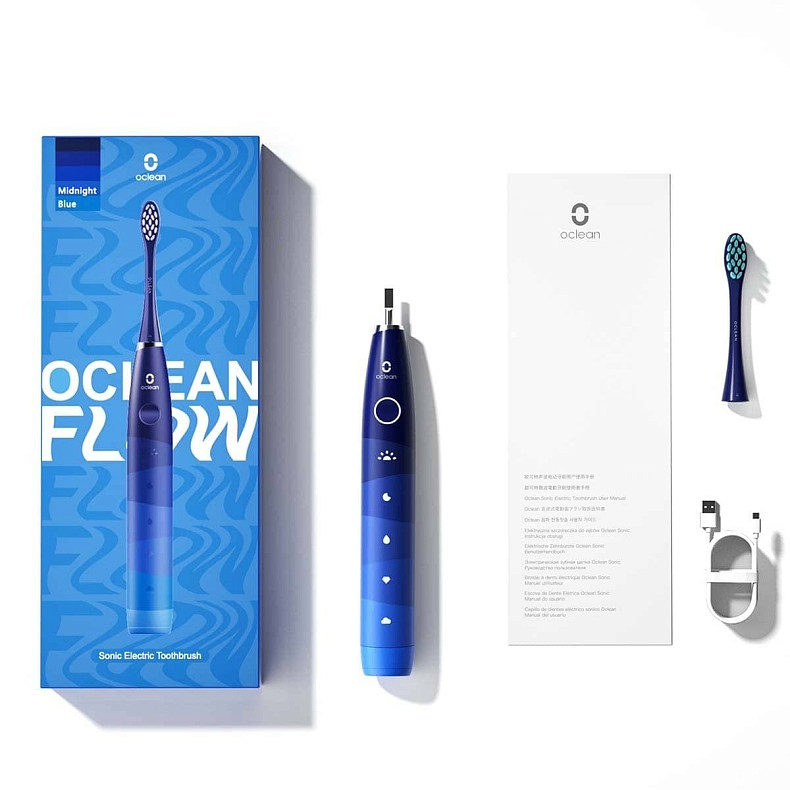 Электрическая зубная щетка Oclean Flow Sonic Blue - синяя