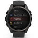 Спортивний годинник Garmin Fenix 8 43mm AMOLED Sapphire Carbon Gray DLC Titanium with Black Silicone Band