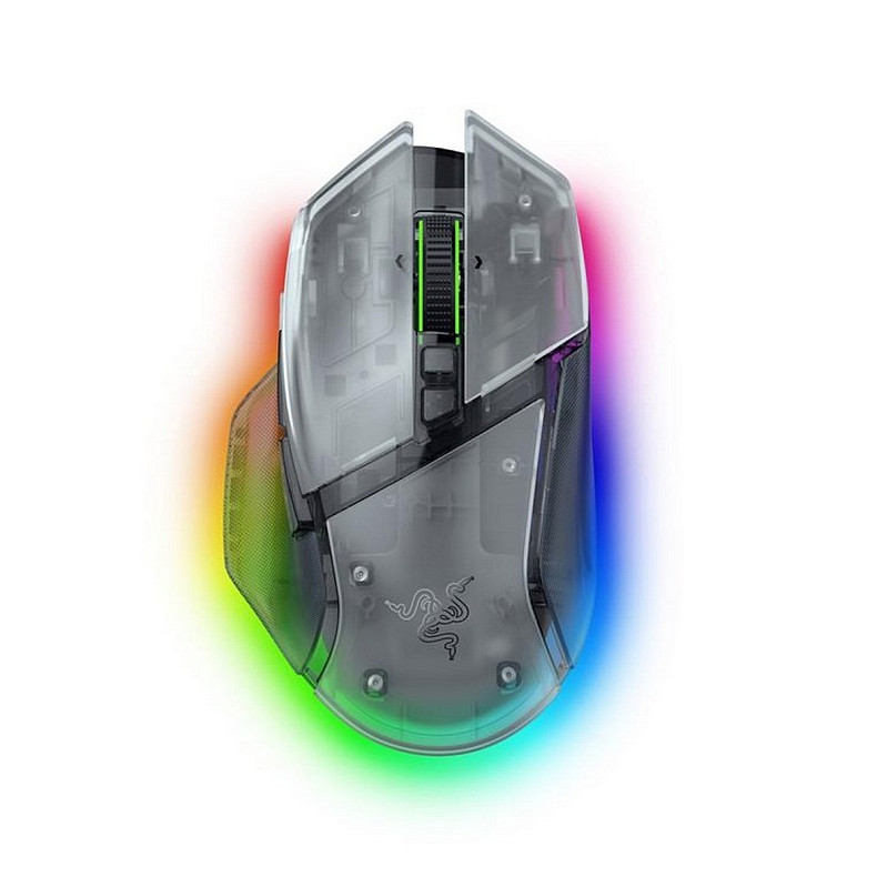 Миша Razer Basilisk V3 Pro 35K, RGB, USB-A/WL/BT, Phantom White Ed.