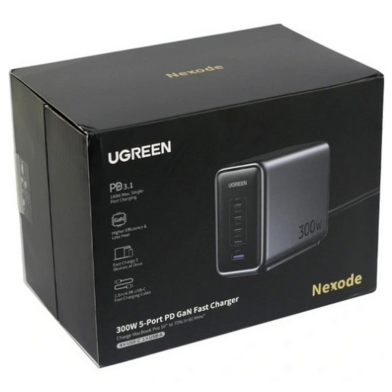 Зарядний пристрій Ugreen 5xUSB 300W Nexode (5хUSB-C) CD333