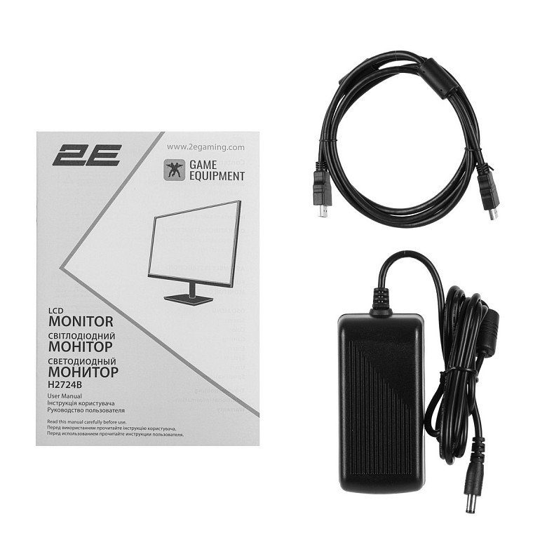 Монитор 2E 27" H2724B D-Sub, HDMI, DP, IPS, 2560x1440, 100Hz, FreeSync