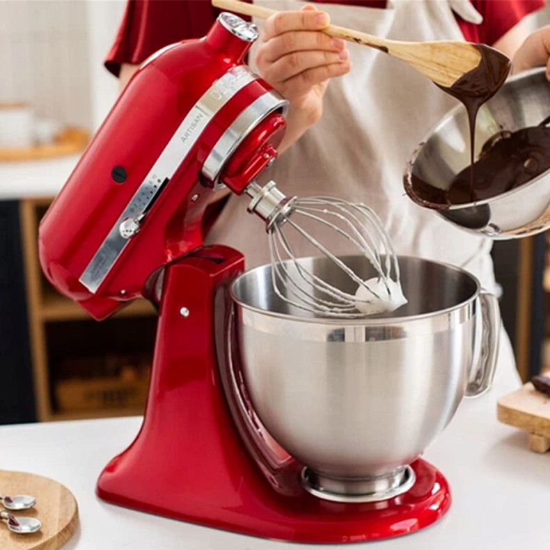 Кухонный комбайн KitchenAid Artisan 4,8 л 5KSM185PSEER с откидным блоком красный