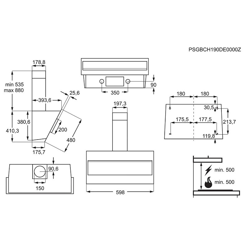 Вытяжка пристенная Electrolux LFV316W