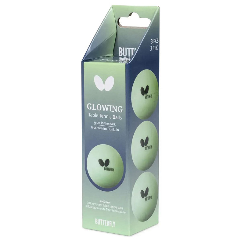 Мячи для настольного тенниса Butterfly Glowing Balls 3шт (7011950340)