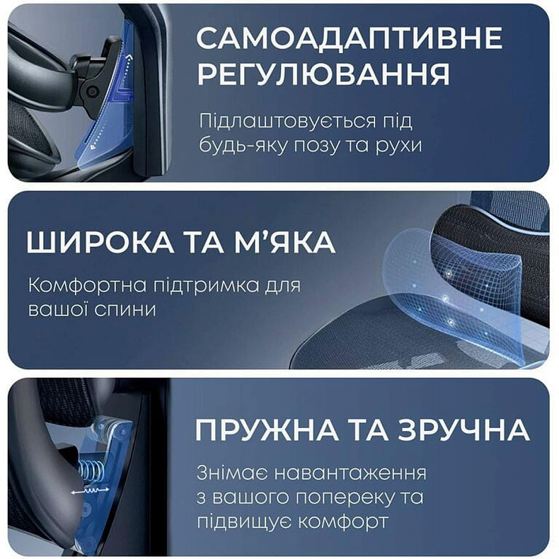 Крісло офісне з підставкою для ніг Sihoo DORO C300L Mesh Black