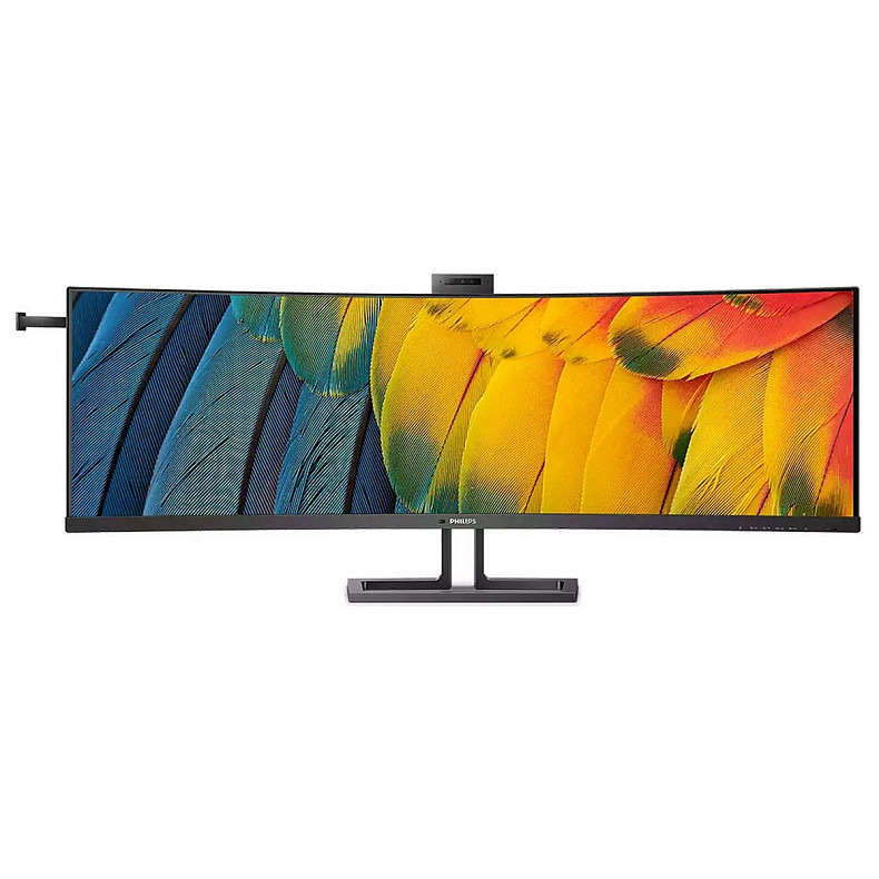 TFT 44,5" Philips 45B1U6900CH, Dual QHD, VA, изгн., 2xHDMI, DP, USB-C, RJ-45, USB-hub, cam, HAS, цв.