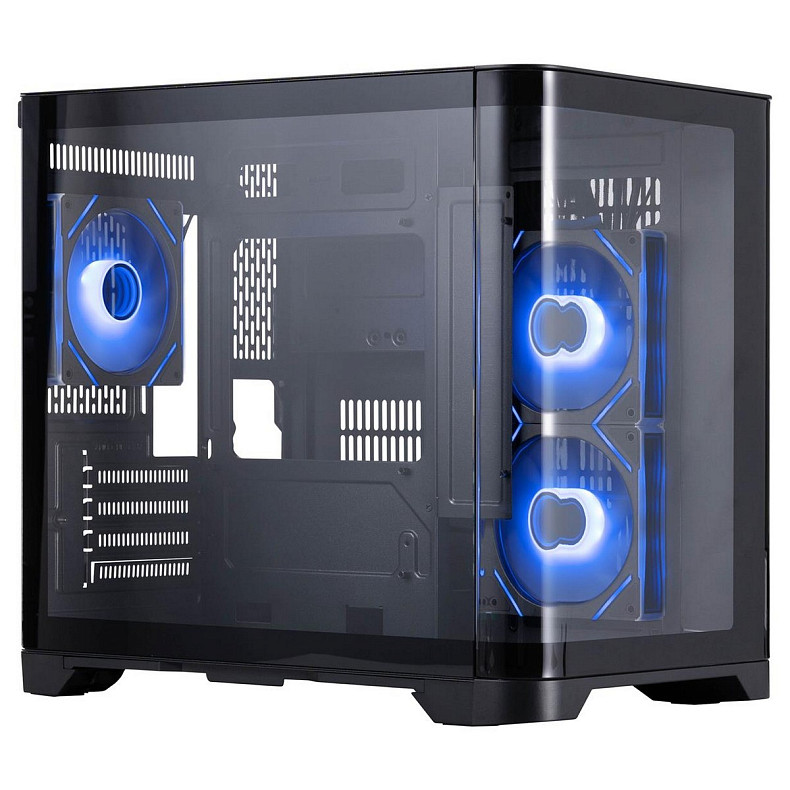 Корпус 1stPlayer UV5-BK-2FC7R-1FC7 Black без БП