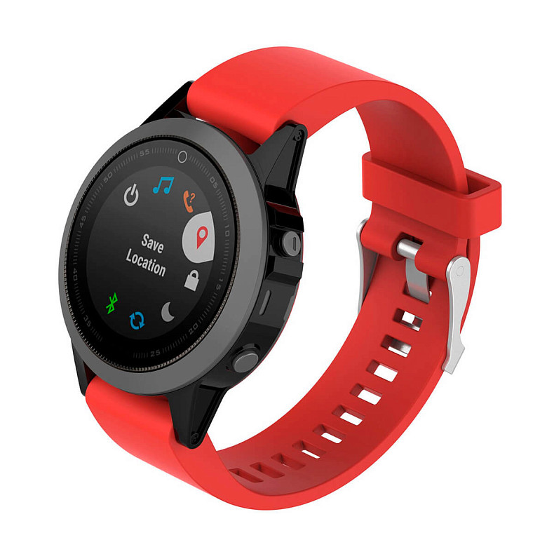 Силіконовий ремінець QuickFit 20 Smooth Silicone Band Red