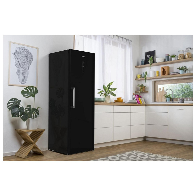 Морозильна камера Gorenje, 185.5x59.5х66.3, 280л, 1дв., A++, NF, диспл зовн., інвертор, чорний