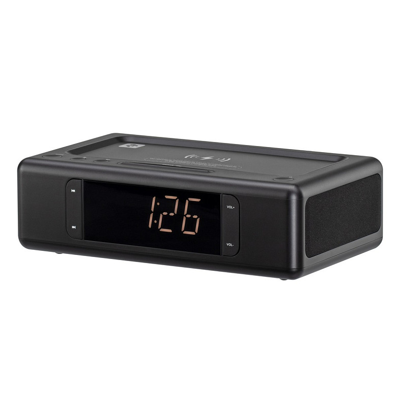 Мультимедійна акустика 2E SmartClock Wireless Charging Black (2E-AS01QIBK)