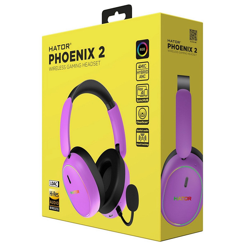 Гарнитура Hator Phoenix 2 Wireless Violet (ESH42)