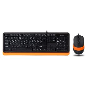 Комплект A4Tech F1010 Black/Orange USB