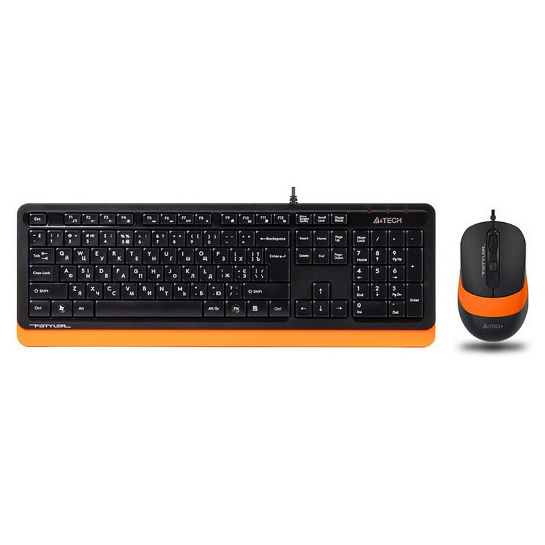 Комплект (Клавіатура, Миша) A4Tech F1010 Black/Orange USB