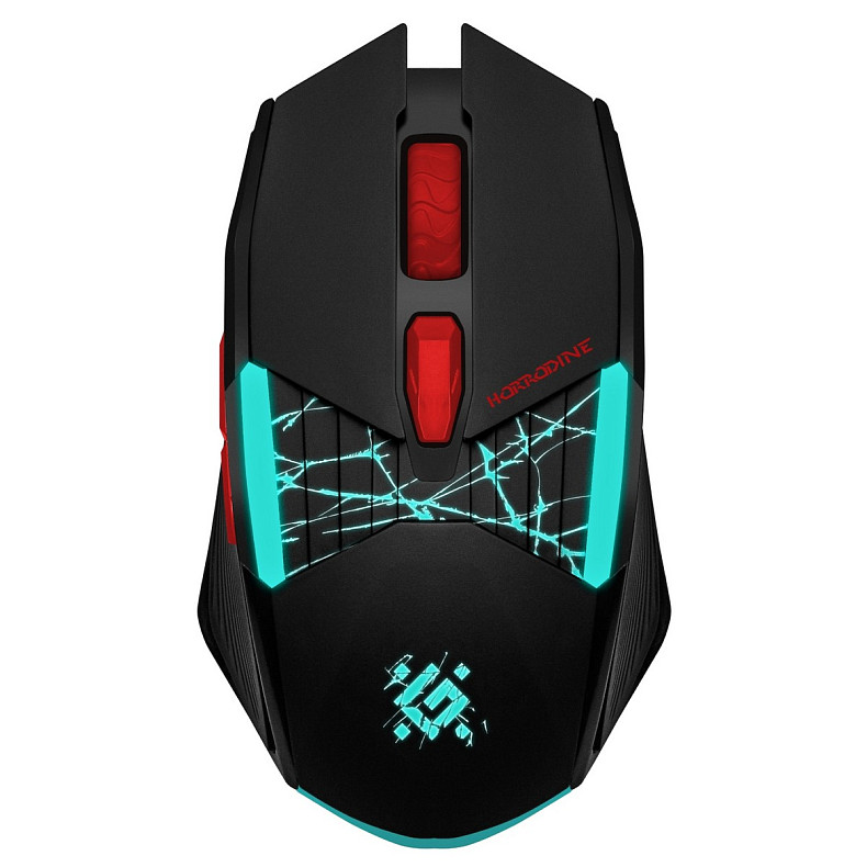 Мишка Defender Horrodine GM-237, бездротова, ігрова, 6кн., 3200 dpi., 320 mAh, чорна