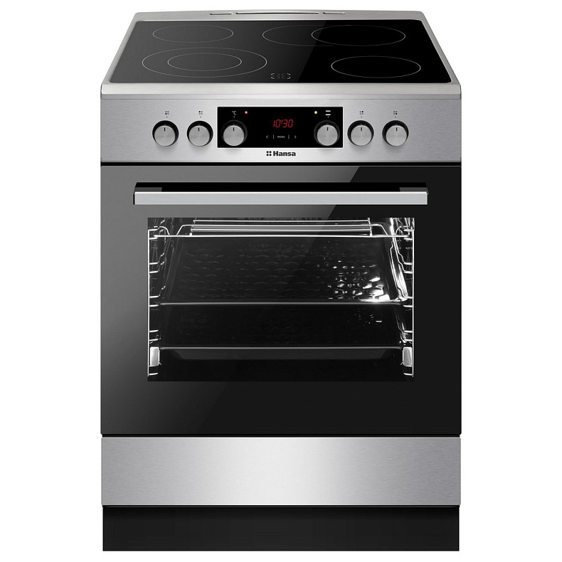 Плита Hansa електрична, 60х60см, 65л, дисплей, нержавіюча сталь
