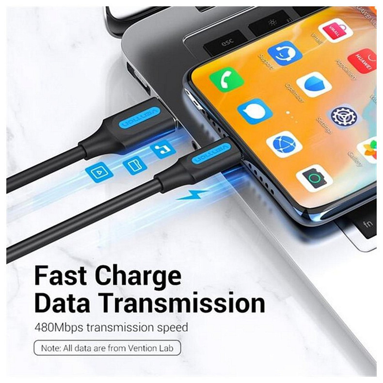 Кабель Vention USB Type-C - USB, 1.5m, Black (COKBG)