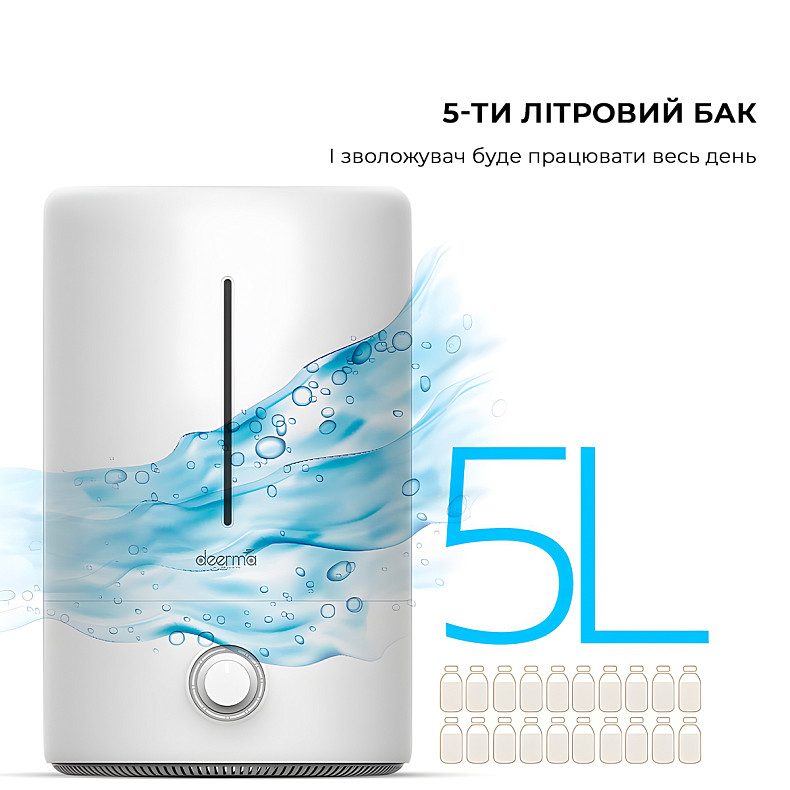 Зволожувач повітря Deerma 5L White DEM-F628W