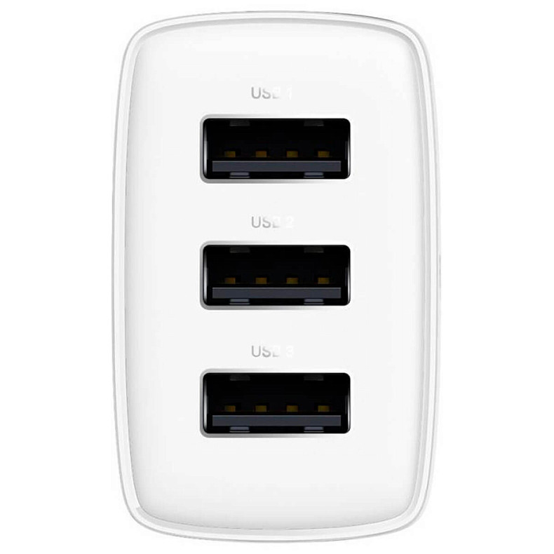Сетевое зарядное устройство Baseus Compact Charger 3U 17W EU White (CCXJ020102)