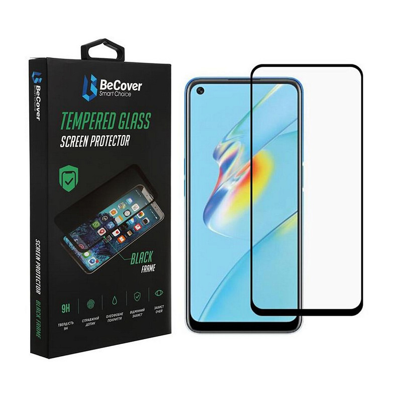 Защитное стекло BeCover для Oppo A54 Black (706655)