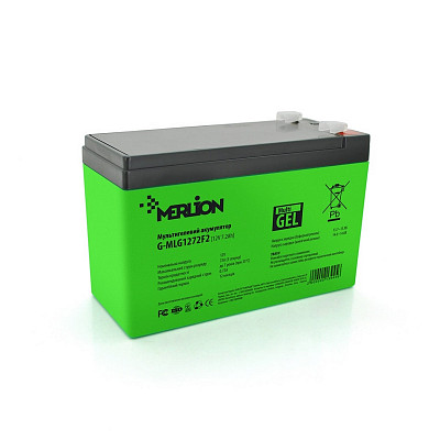 Акумуляторна батарея Merlion 12V 7.2AH Green AGM (G-MLG1272F2/13945)