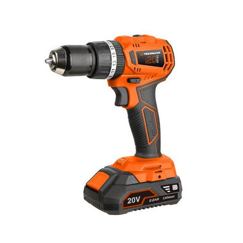 Шуруповерт-дрель аккумуляторная Tekhmann TCD-45/i20 BS KITBOX 20В 45Нм 1x2.0А·час 0-400·1500об·мин 1.7
