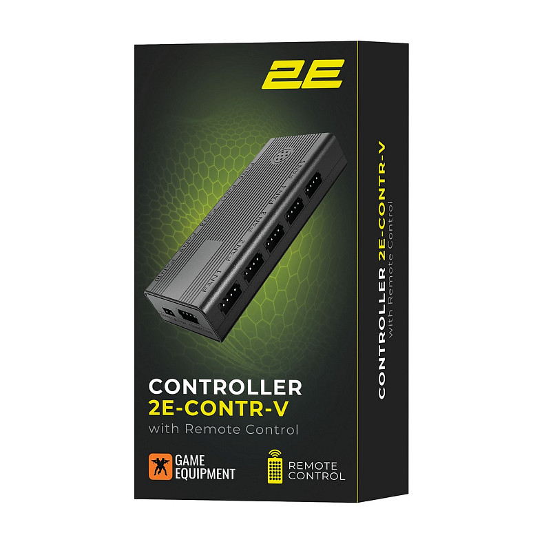 Контролер 2E GAMING CONTR-V ARGB 10 fans 4pin, SATA +5V 3pin, пульт