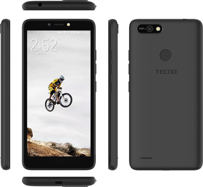 Смартфон TECNO POP 2F 1/16GB Dual SIM Midnight Black (4895180746659)