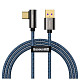 Кабель Baseus Legend Series Elbow USB-USB-C, 2м, Blue (CACS000503)