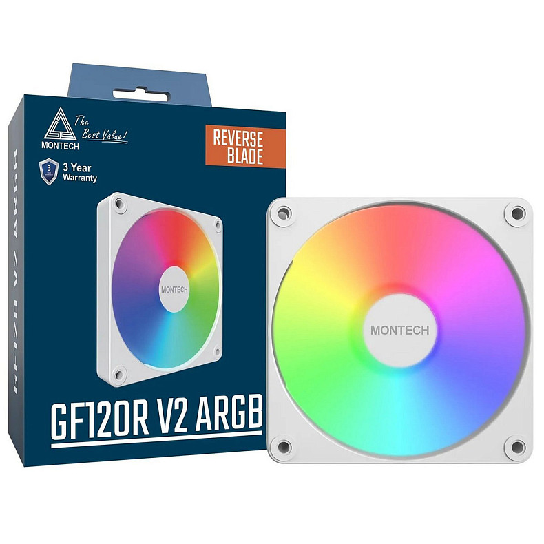 Корпусний вентилятор Montech GF120 V2 ARGB PWM 120MM (W)