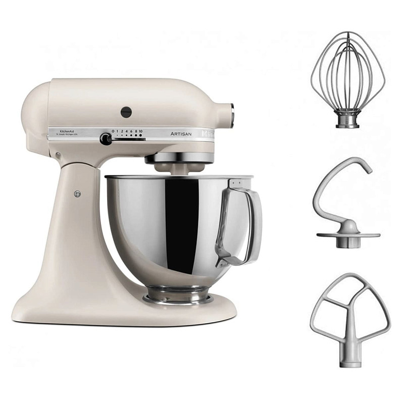 Кухонный комбайн KitchenAid Artisan 4,8 л 5KSM125EMH с откидным блоком, цвет молочный коктель