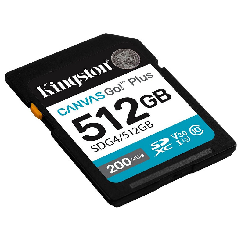 Карта памяти Kingston SD 512GB C10 UHS-I U3 V30 R200/W160MB/s