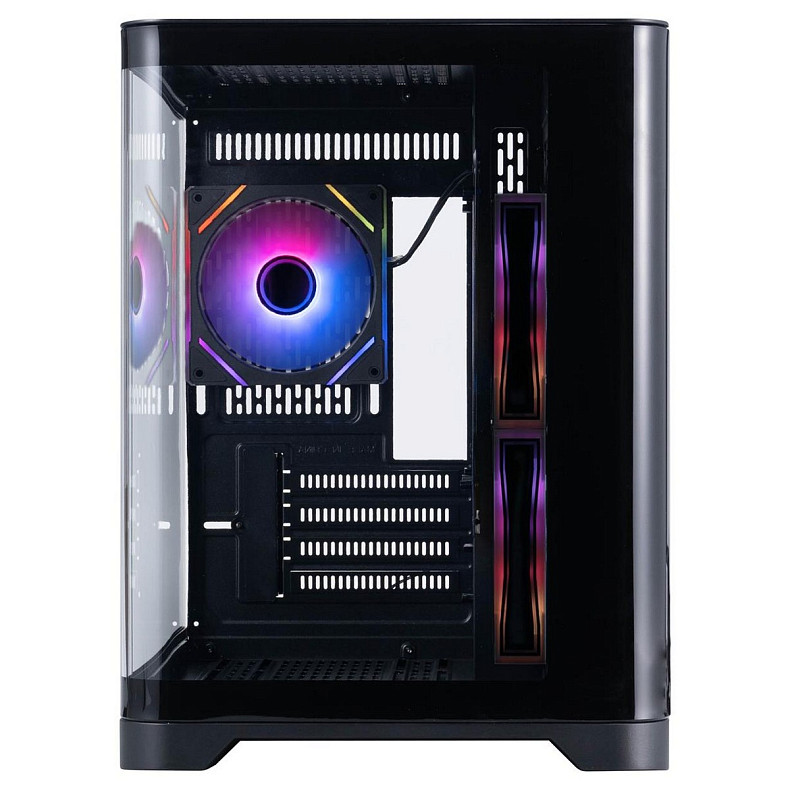 Корпус 1stPlayer UV5-BK-2FC7R-1FC7 Black без БП