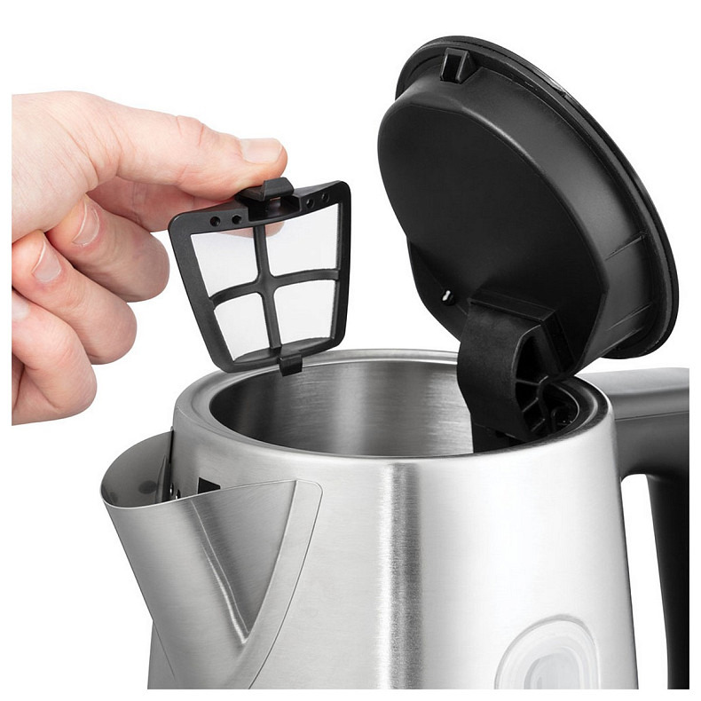 Електрочайник Russell Hobbs Heaton, 1.7л, нержавіюча сталь, сріблясто-чорний