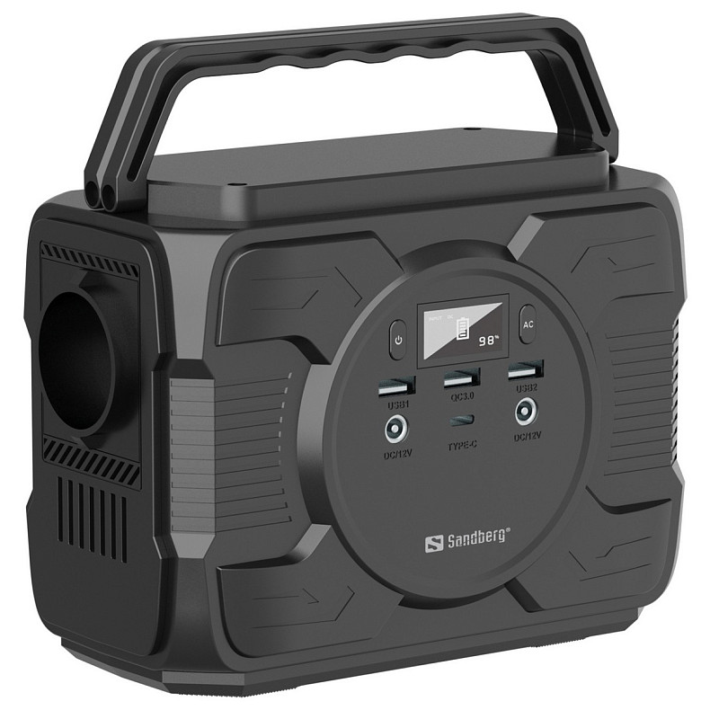 Зарядная станция Sandberg AC 200 (173 Вт/ч) 200W, Type-C in/out 100W, Li-ion, фонарик 4Вт