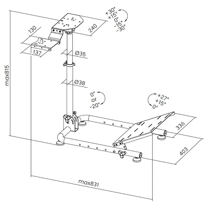 Ігрове крісло кокпіт GamePro RS021